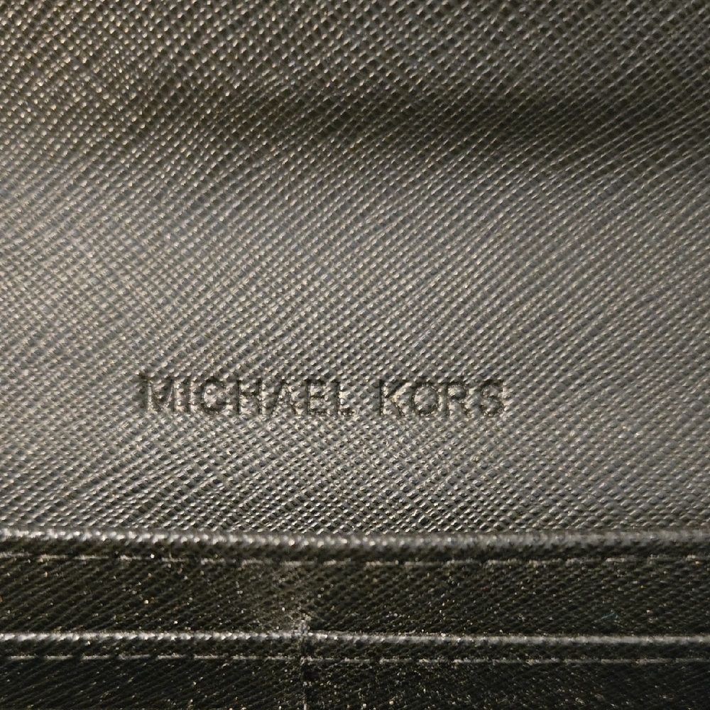 Michael Kors Black Textured Wallet - Picture 2 of 11